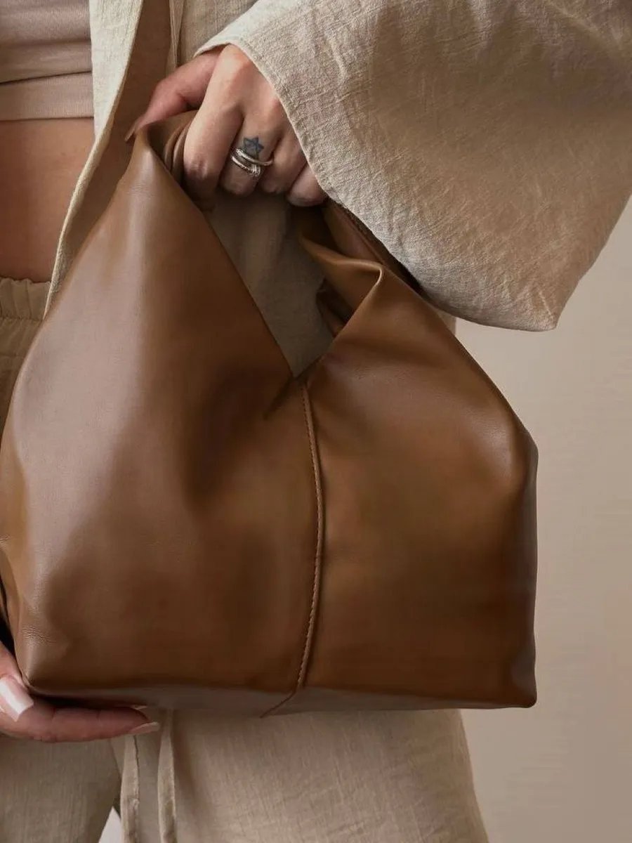 Сумка багет HYPEBAZAAR экокожа коричневый купить,NaN