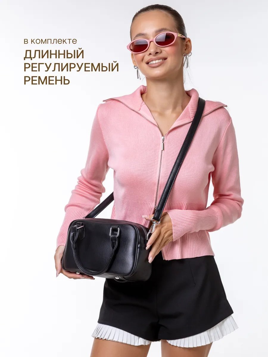 Сумка багет D’ORCE экокожа черный купить,NaN