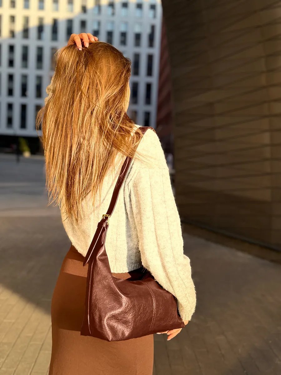 Сумка багет Trend Avenue экокожа коричневый купить,NaN