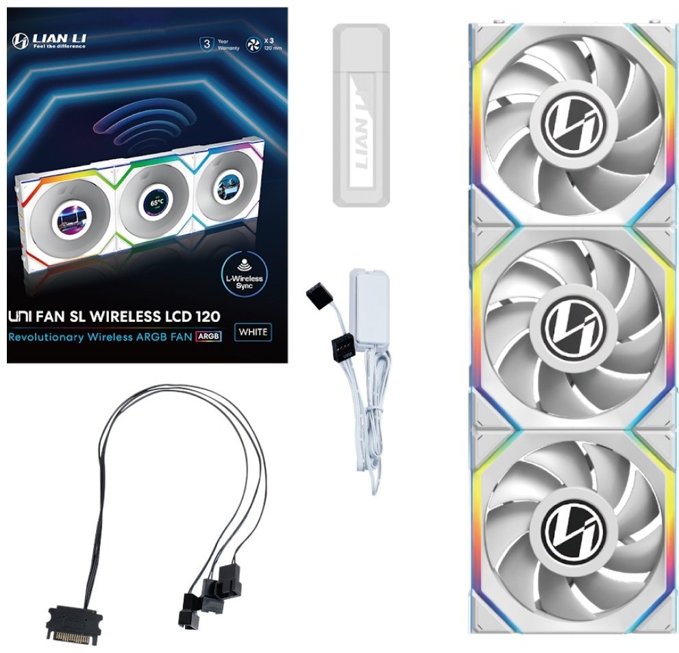LIAN LI Uni Fan SL Wireless LCD 120 ARGB 12SLLCD1W3W