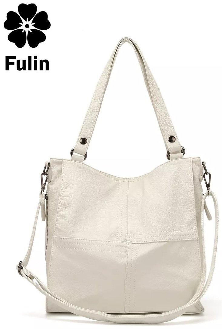 Сумка багет FULIN экокожа белый купить,NaN
