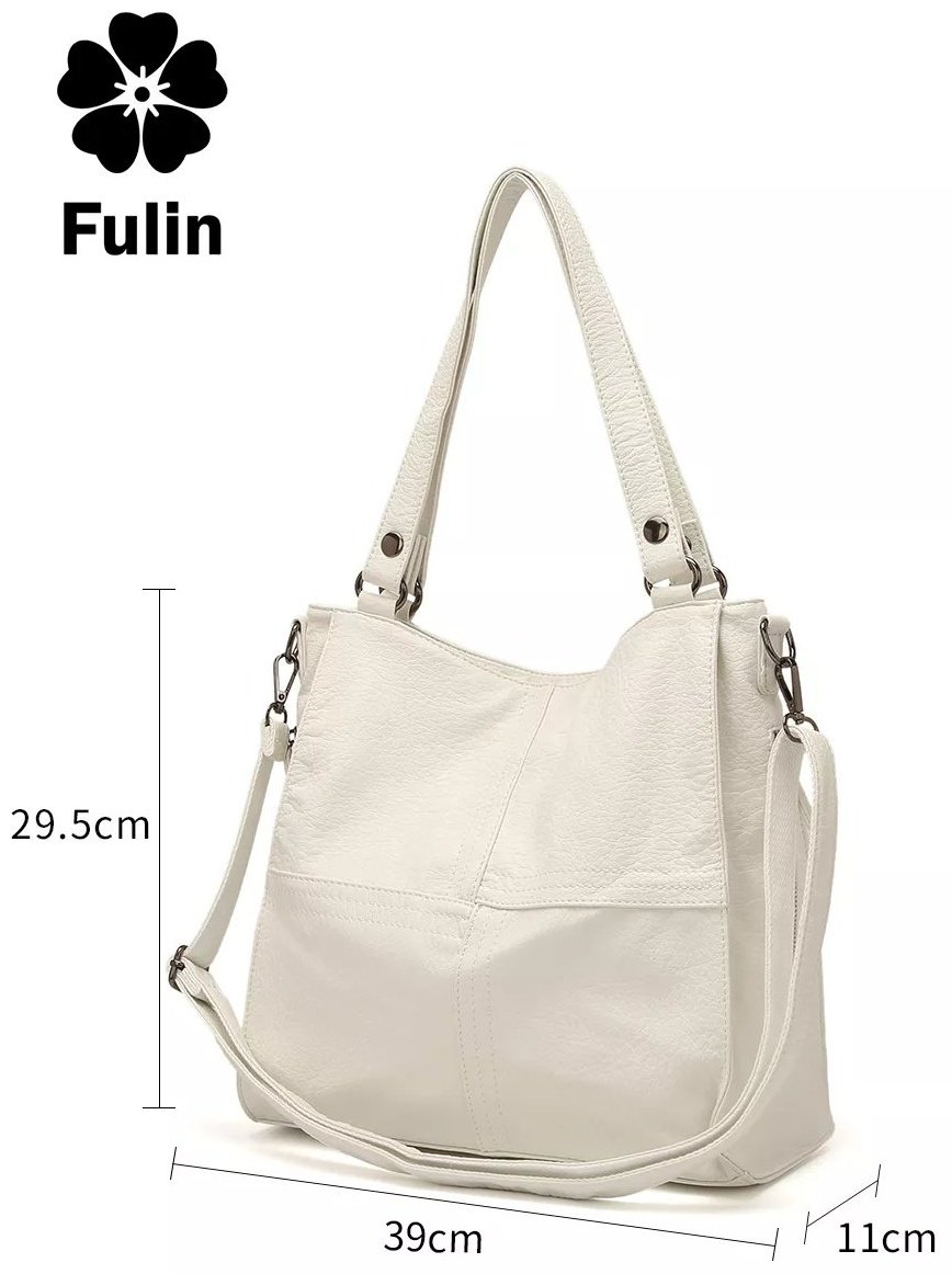 Сумка багет FULIN экокожа белый купить,NaN