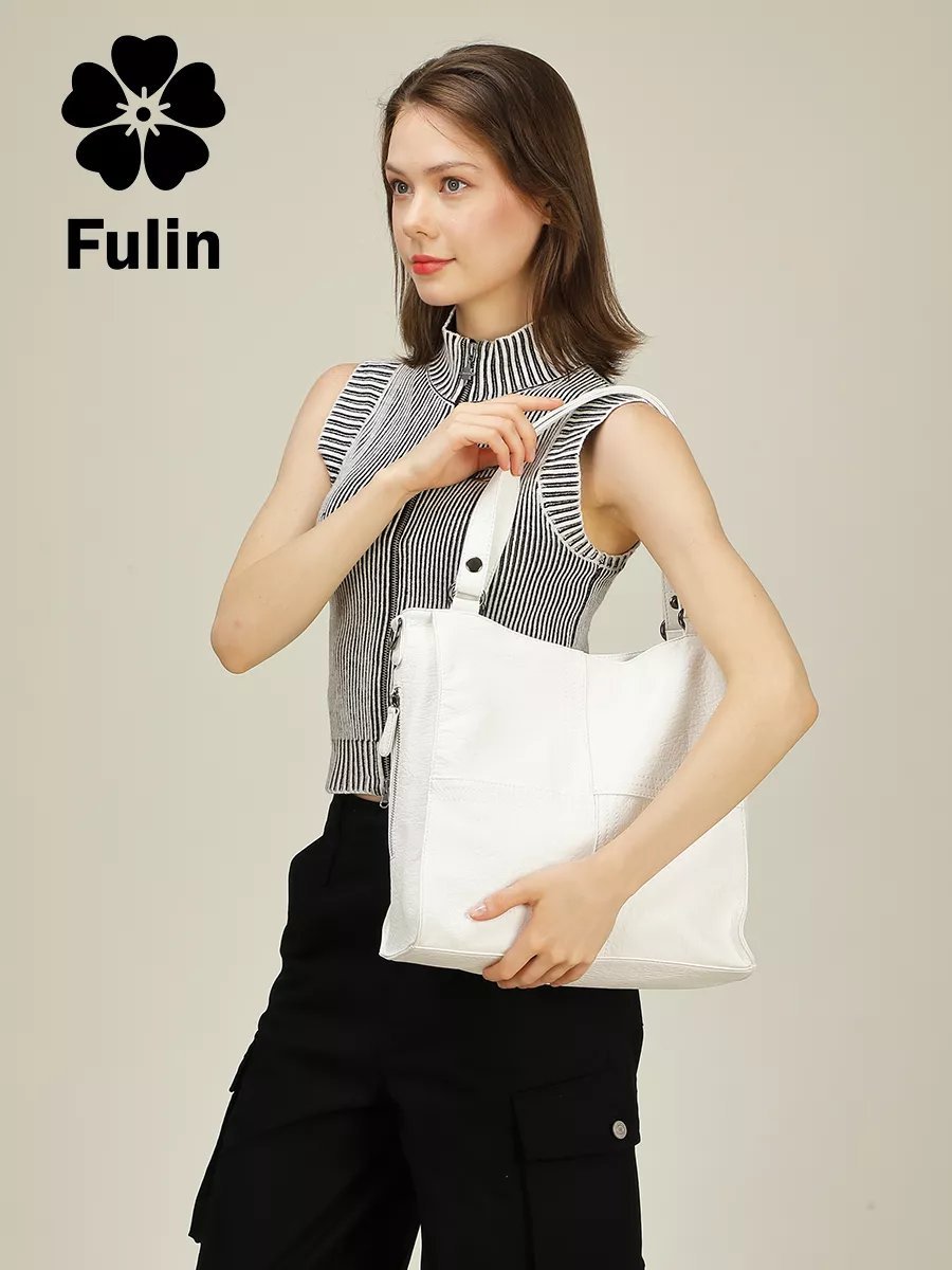 Сумка багет FULIN экокожа белый купить,NaN