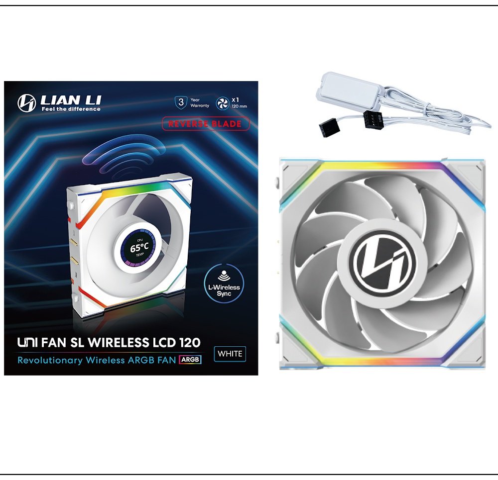 Вентилятор LIAN LI Uni Fan SL Wireless LCD 120 ARGB Reverse Blade 12RSLLCD1W1W