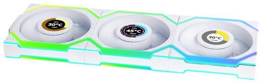 Вентилятор LIAN LI Uni Fan SL Wireless LCD 120 ARGB Reverse Blade 12RSLLCD1W3W - ForteMarket Вентилятор LIAN LI Uni Fan SL Wireless LCD 120 ARGB Reverse Blade 12RSLLCD1W3W купить,0