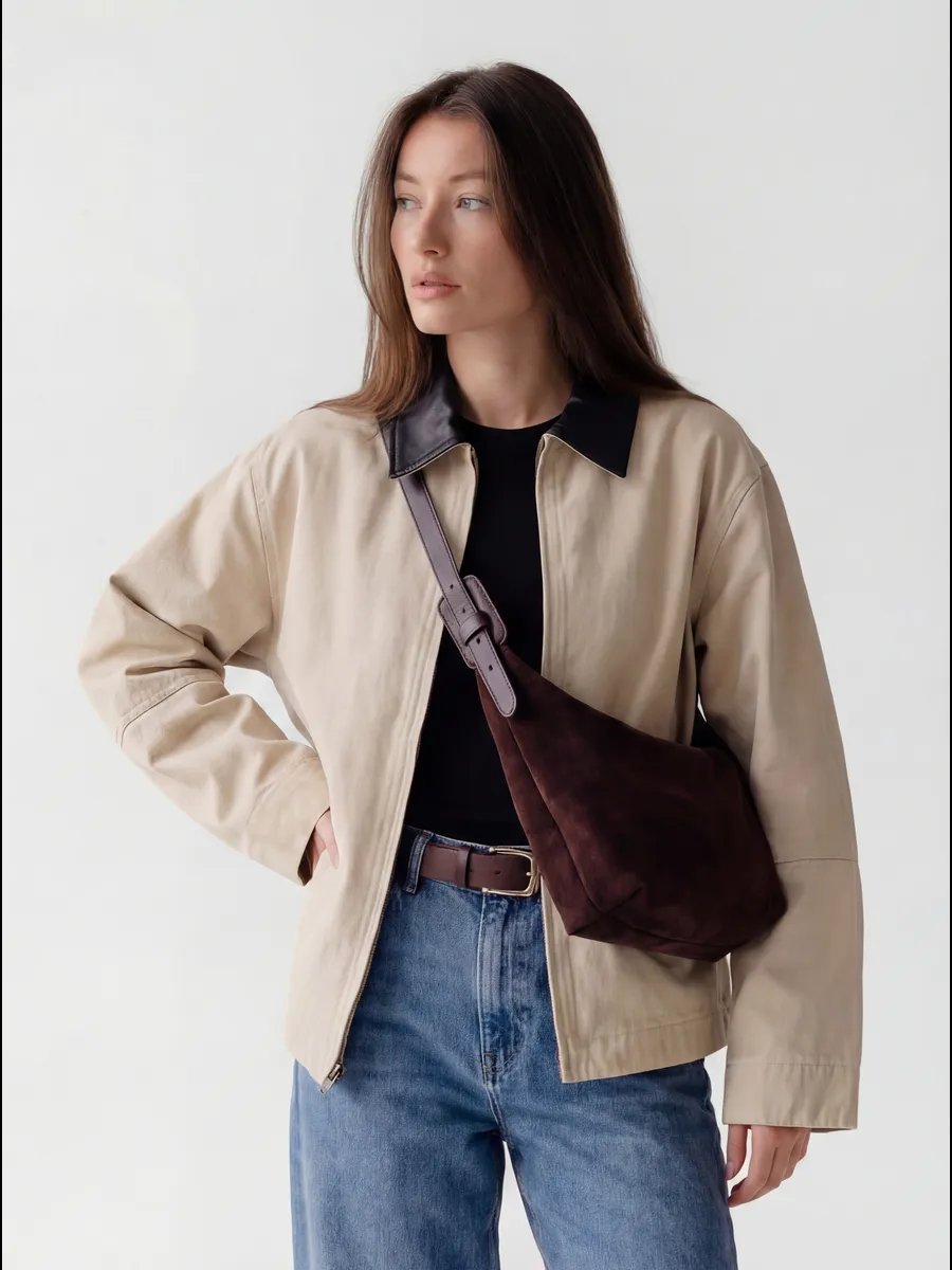 Сумка хобо GUSAK SHOP экокожа коричневый купить,NaN