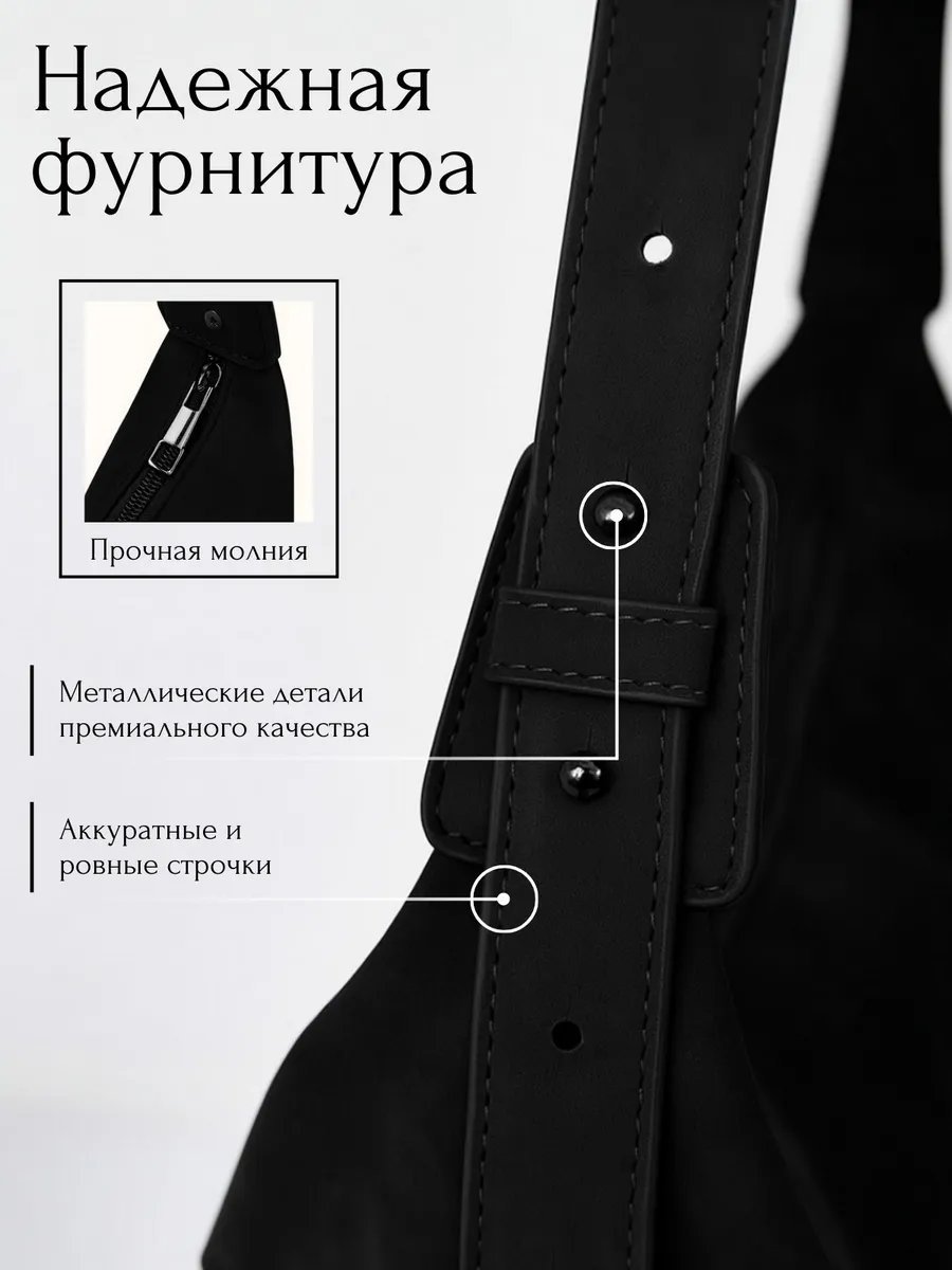 Сумка багет MIRA GLINSKAYA экокожа черный купить,NaN