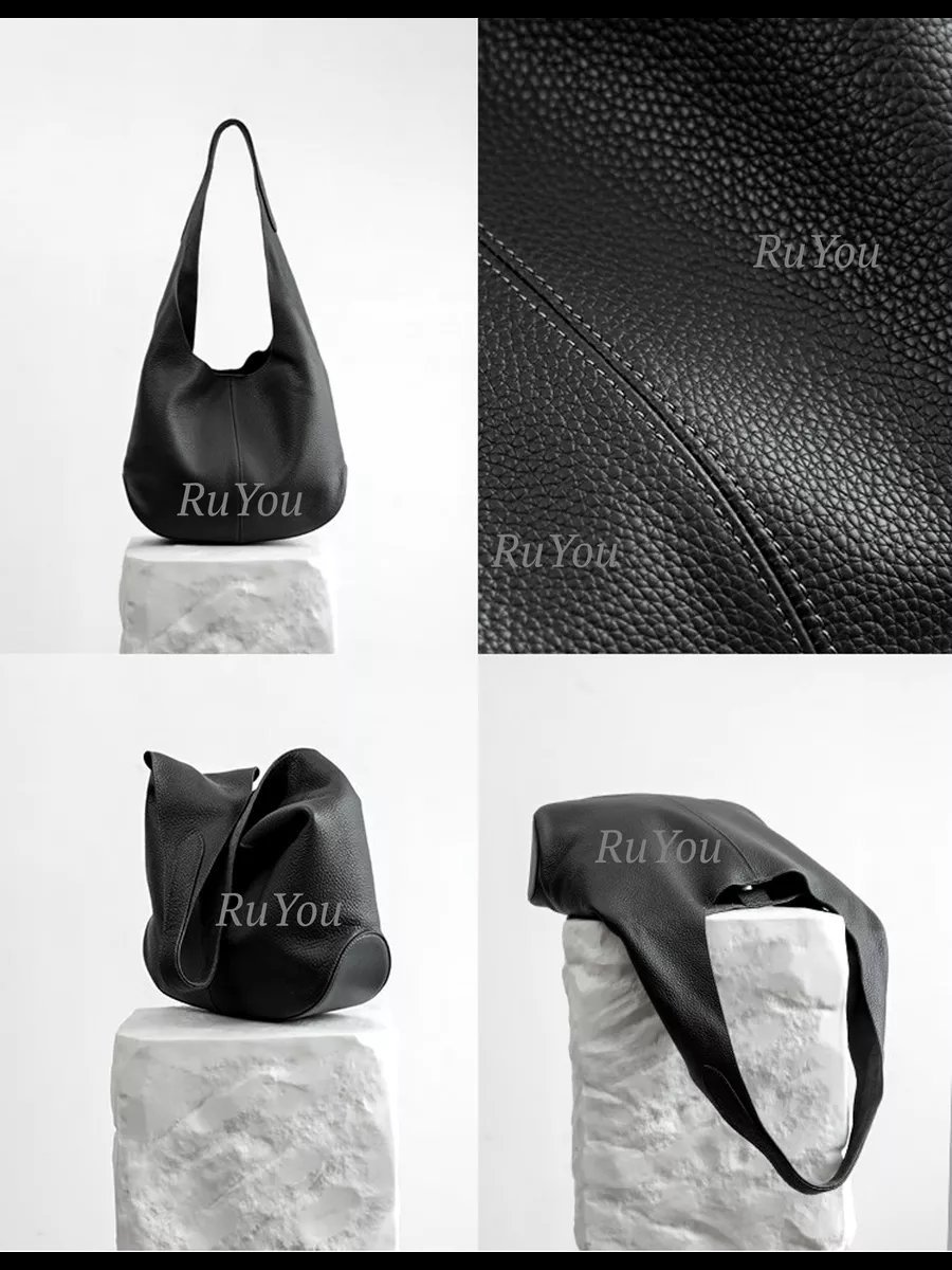 Сумка хобо RuYou экокожа черный купить,NaN