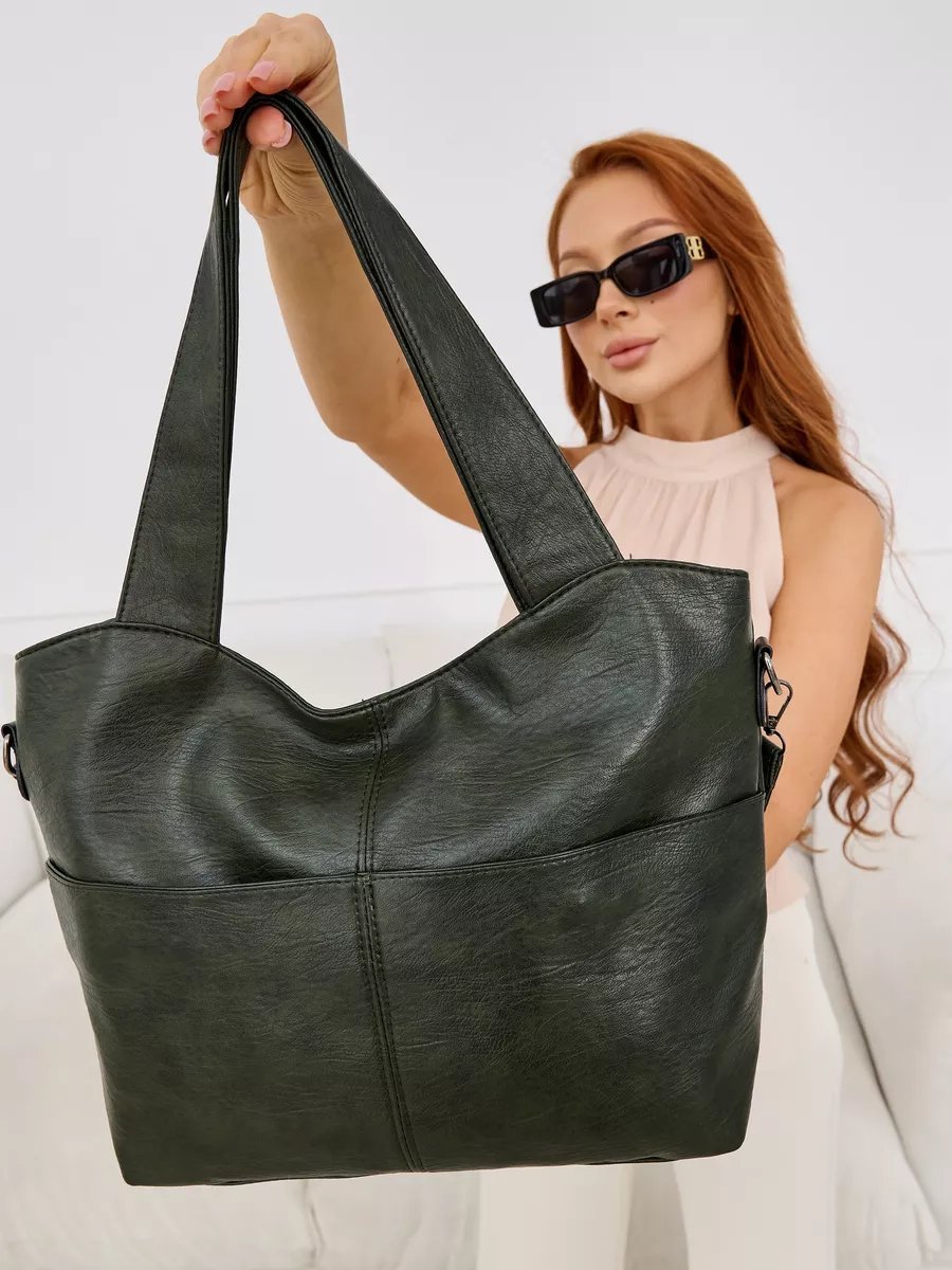 Сумка шоппер ForMe Style экокожа зеленый купить,NaN