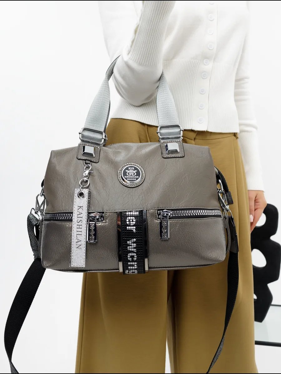 Сумка кросс-боди A&U BAGS искусственная кожа серый купить,NaN