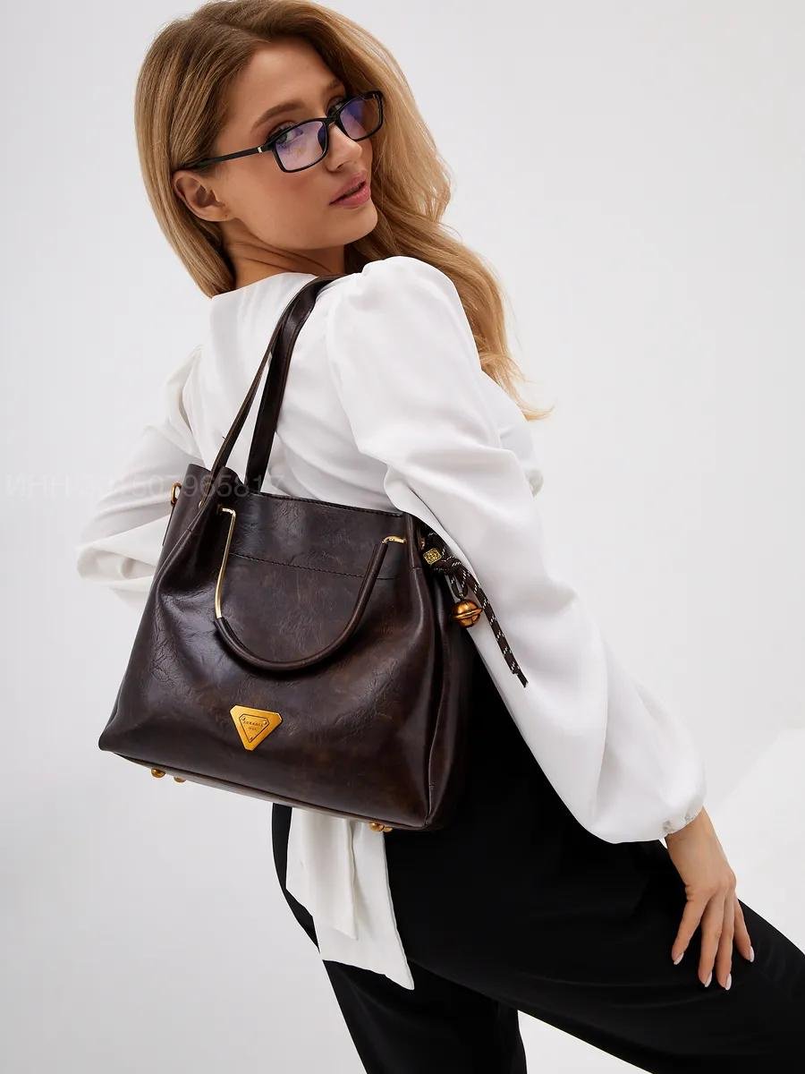 Комплект BAGS AVENUE полиэстер коричневый купить,NaN