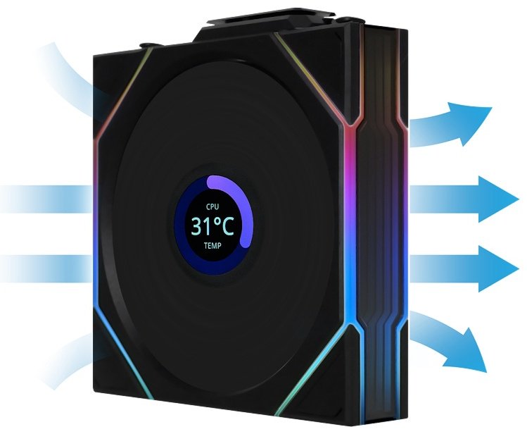 Вентилятор LIAN LI Uni Fan TL Wireless LCD 120 ARGB 12TLLCD1W1B - ForteMarket Вентилятор LIAN LI Uni Fan TL Wireless LCD 120 ARGB 12TLLCD1W1B купить,0