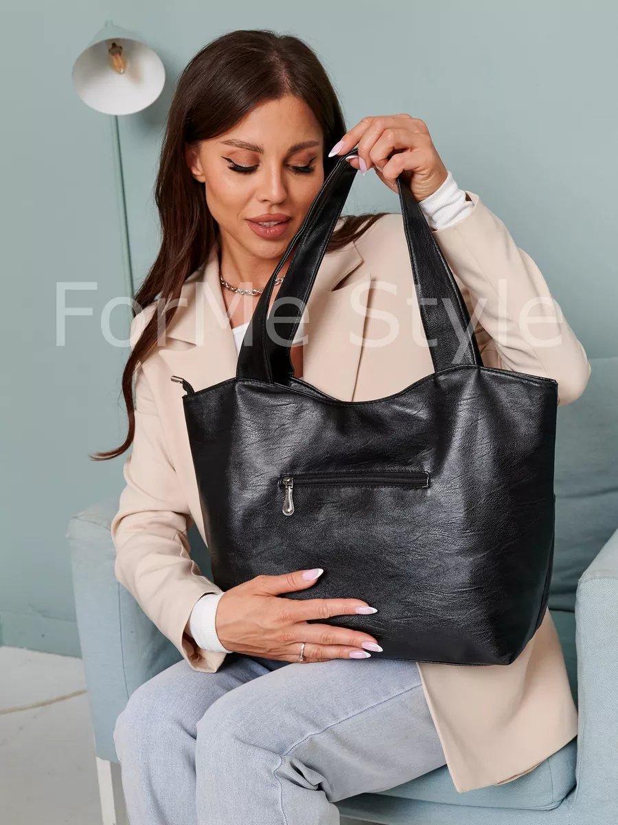 Сумка шоппер ForMe Style экокожа черный