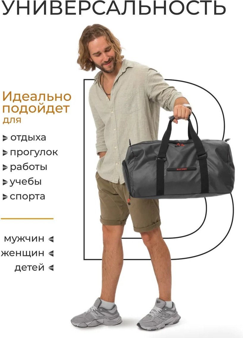 Мини-сумка BAUDET полиуретан черный