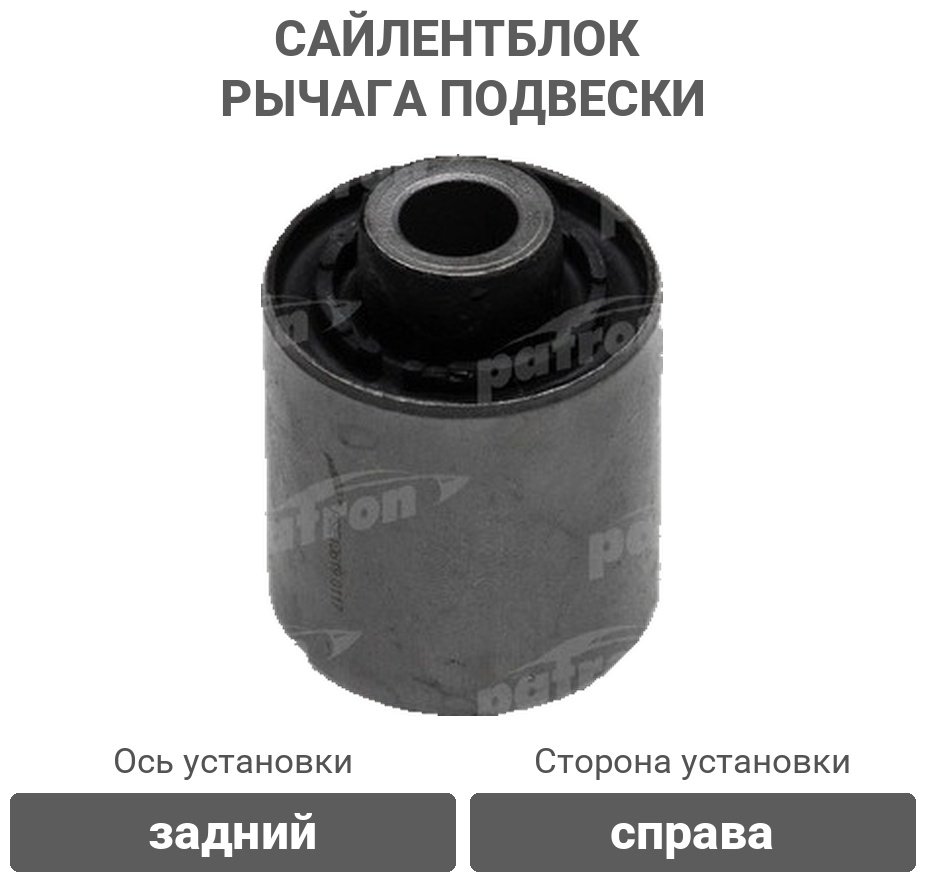 PATRON сайлентблок рычага подвески PSE10619 купить,3971