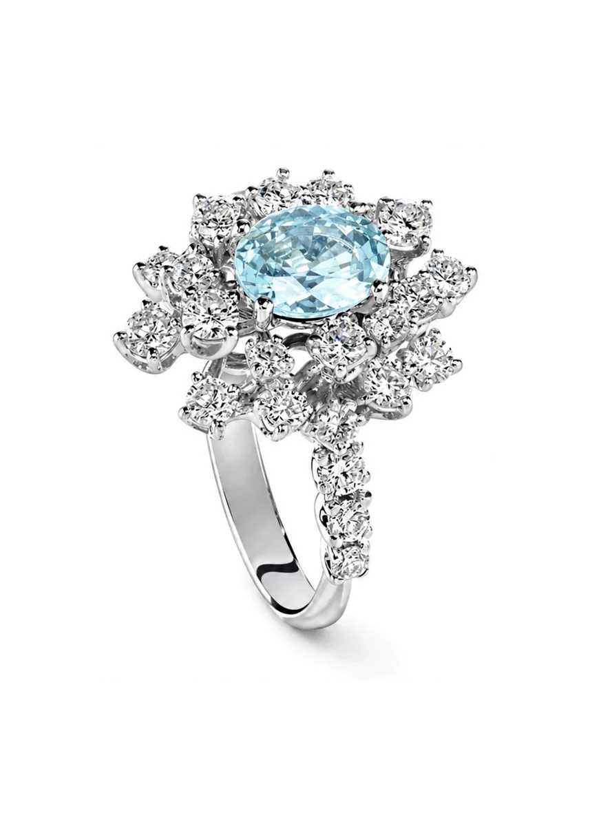 Кольцо Damiani Mimosa 20071066 белое золото 16.8р 4.35гр купить,3270000