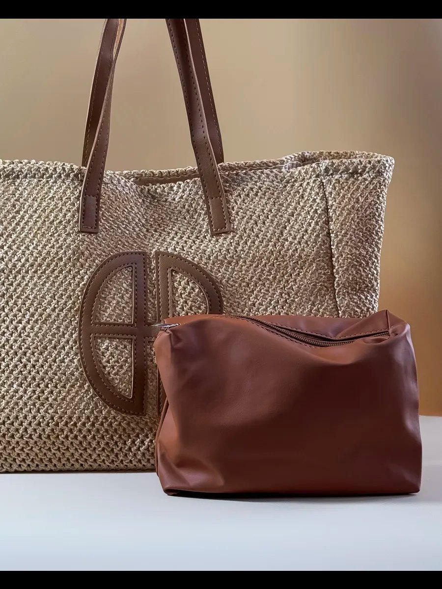 Сумка шоппер SL'Bags джут коричневый