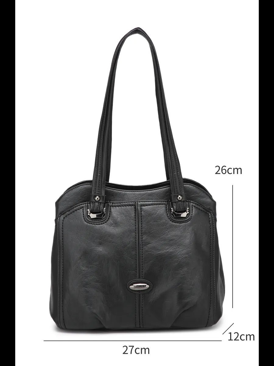 Сумка тоут MiniBags экокожа черный