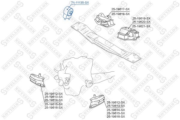 Stellox подушка двигателя 7111135SX купить,5520