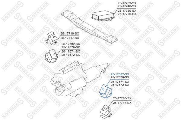 Stellox подушка двигателя 2517682SX купить,9216