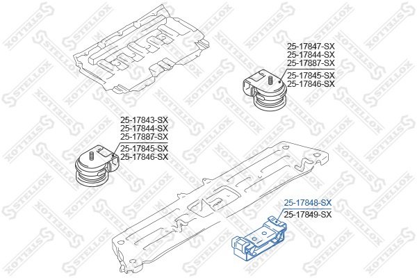 Stellox подушка двигателя 2517848SX купить,10280