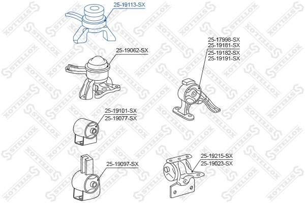 Stellox подушка двигателя 2519113SX купить,14280