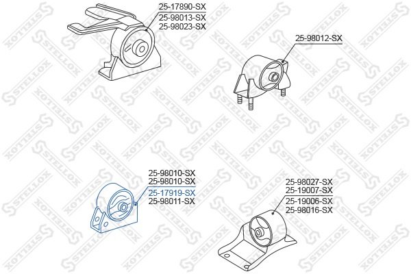 Stellox подушка двигателя 2517919SX купить,9899