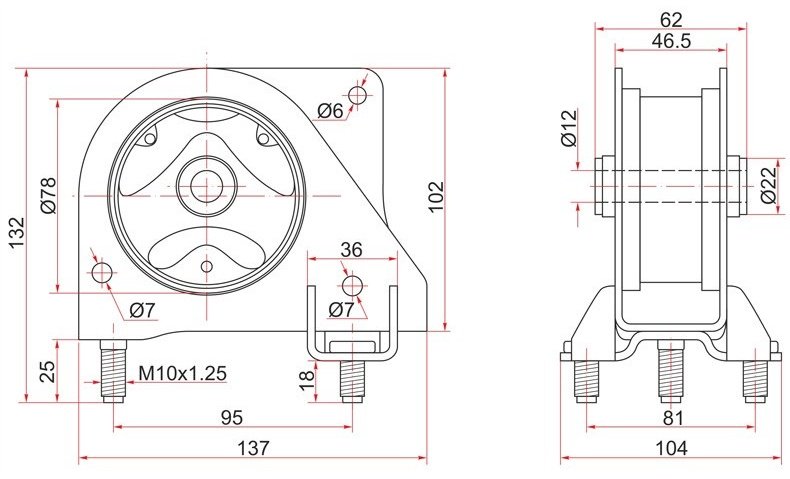 SAT подушка двигателя ST-50810-S2H-991 купить,8864