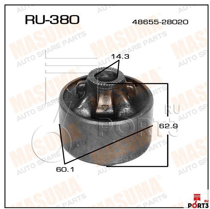 MASUMA сайлентблок рычага подвески RU-380 купить,4393