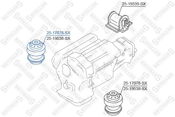 Stellox подушка двигателя 2517078SX купить,11320