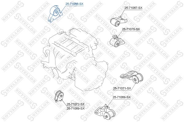 Stellox подушка двигателя 2571066SX