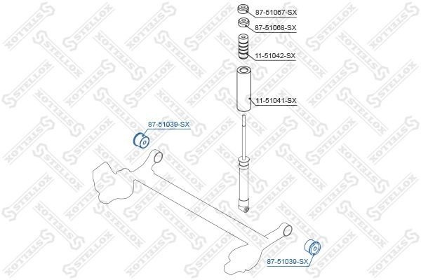 Stellox сайлентблок балки 87-51039-SX купить,2530