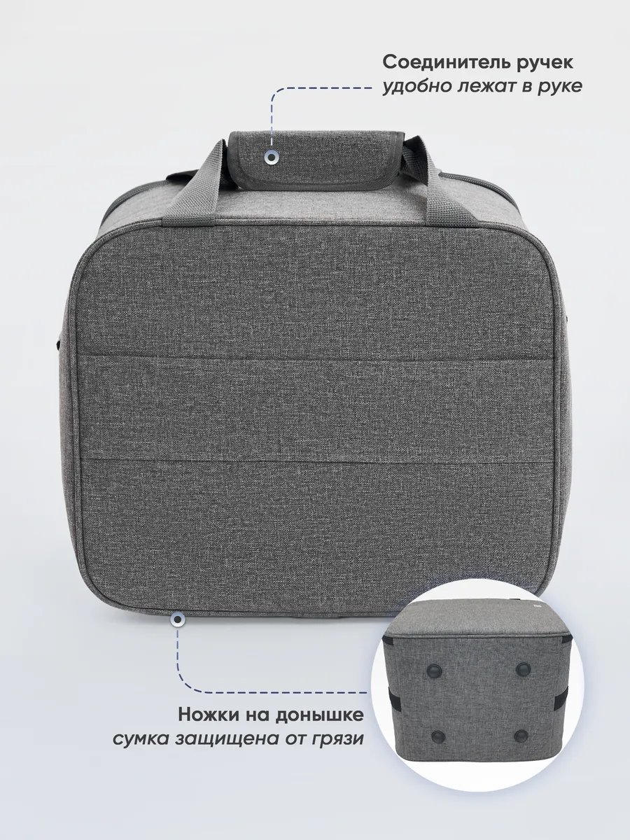 Мини-сумка Pobedabags полиэстер серый купить,NaN