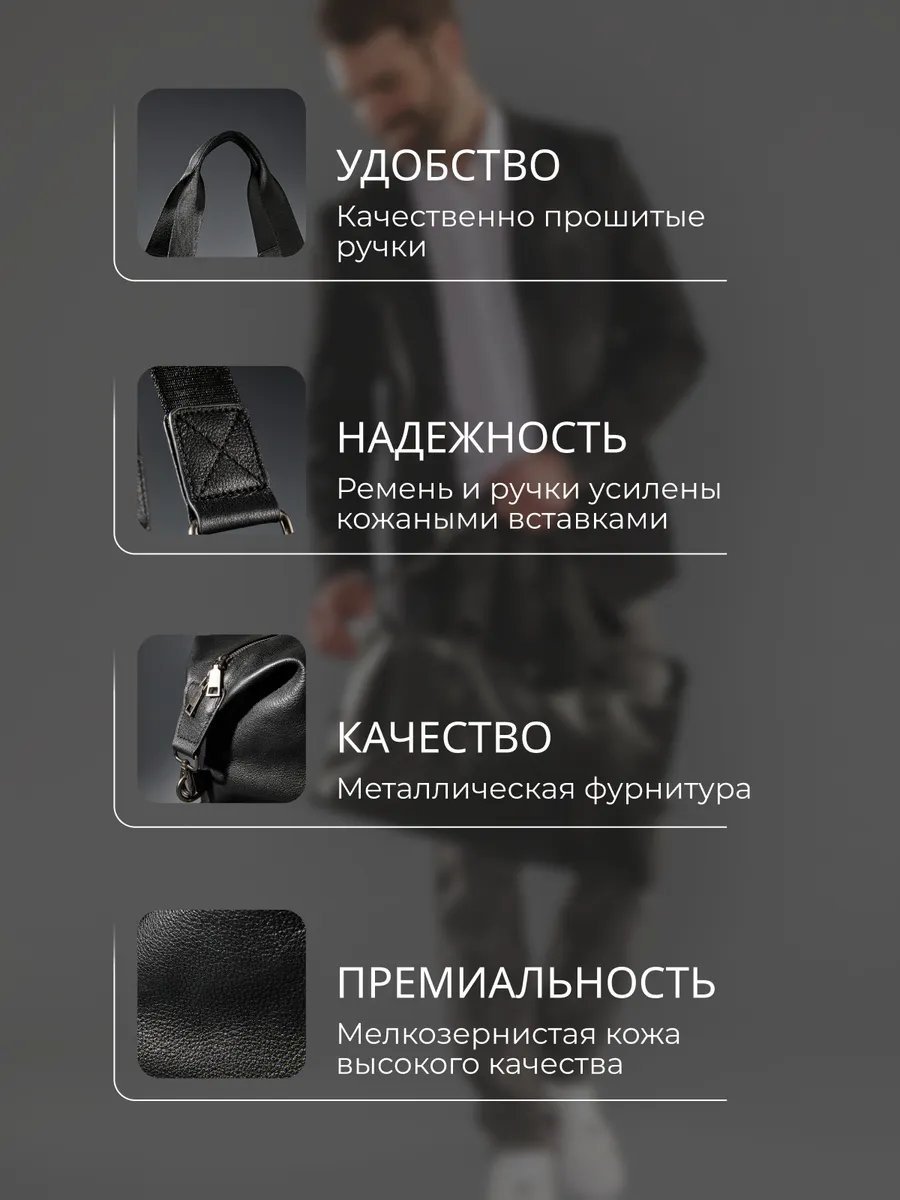 Мини-сумка Paulo John's натуральная кожа черный купить,NaN