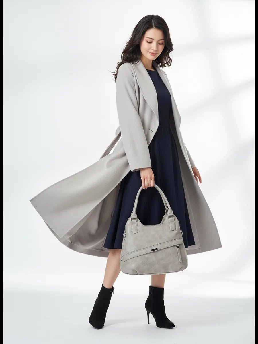 Сумка шоппер ICONIC BAGS искусственная кожа серый купить,NaN