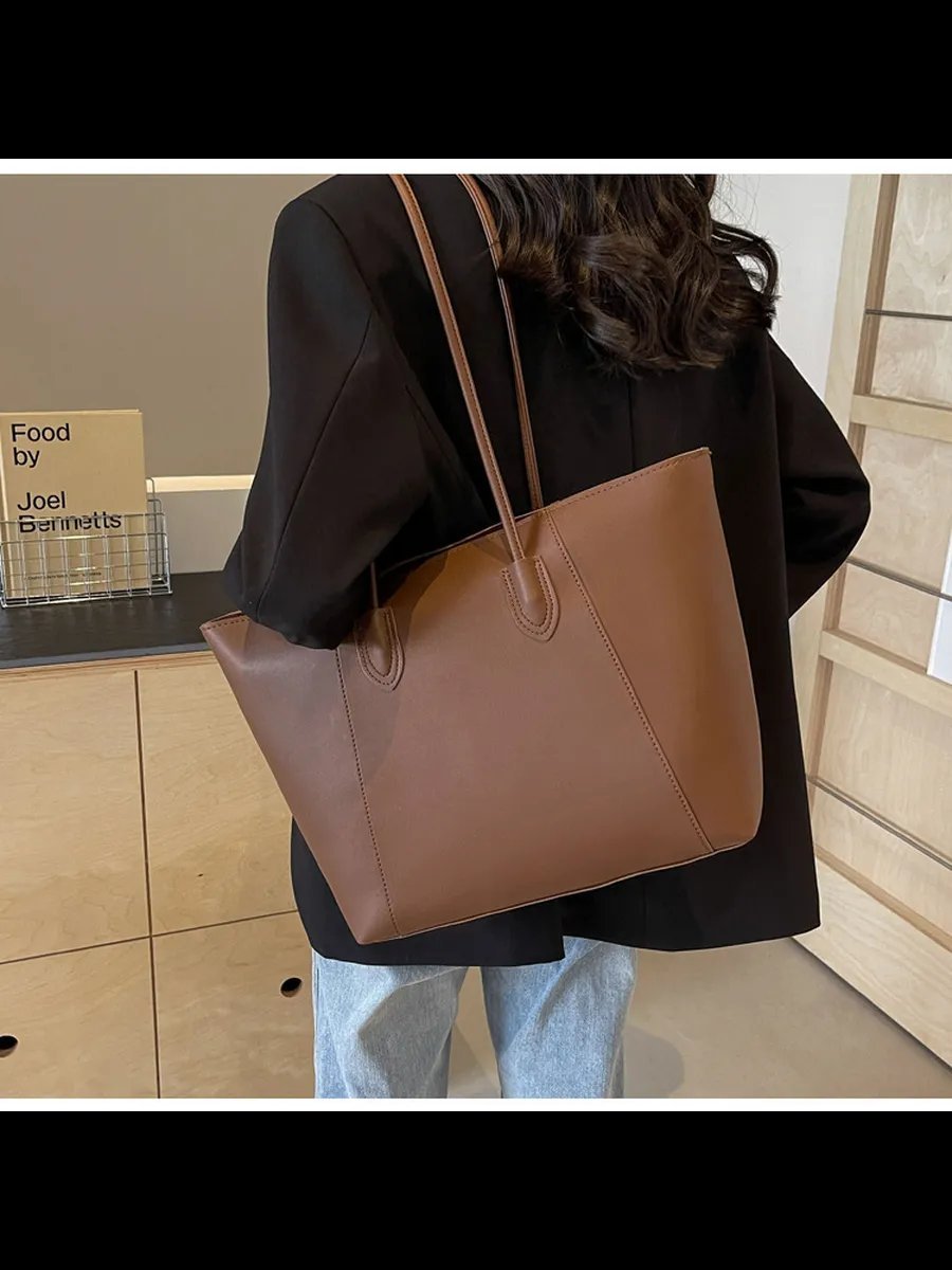 Сумка шоппер BagsPro экокожа коричневый купить,NaN