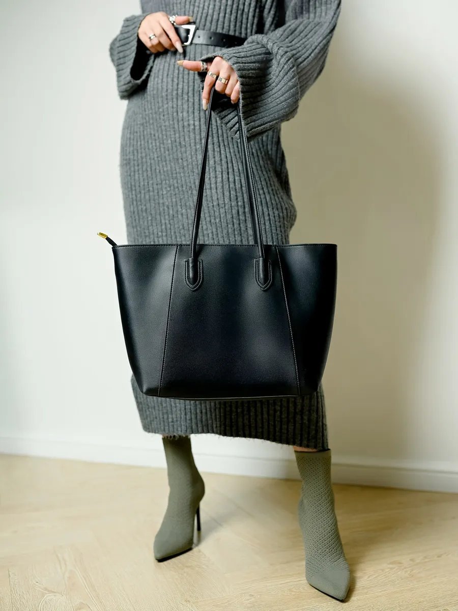 Сумка шоппер Mark’s Bags экокожа черный купить,NaN
