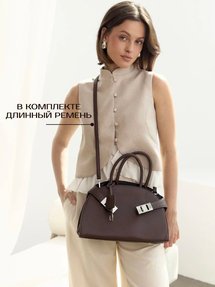 Сумка тоут heybags экокожа коричневый купить,NaN