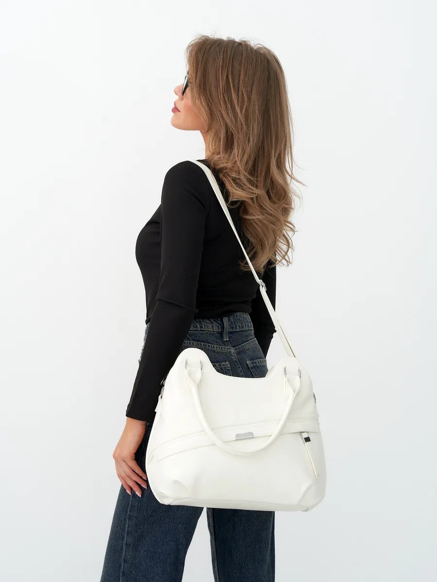 Сумка шоппер ICONIC BAGS искусственная кожа бежевый купить,NaN