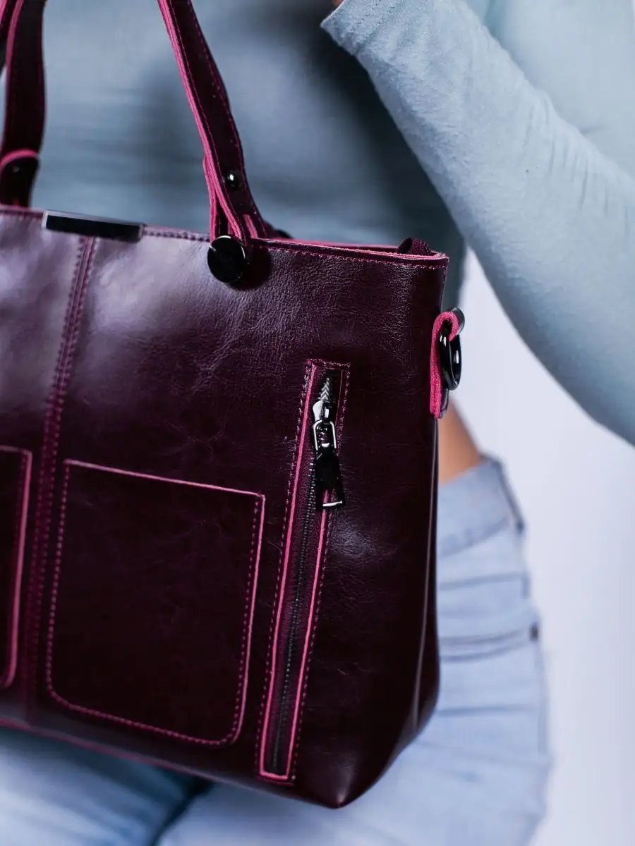 Сумка шоппер Bags.nnov натуральная кожа розовый купить,NaN