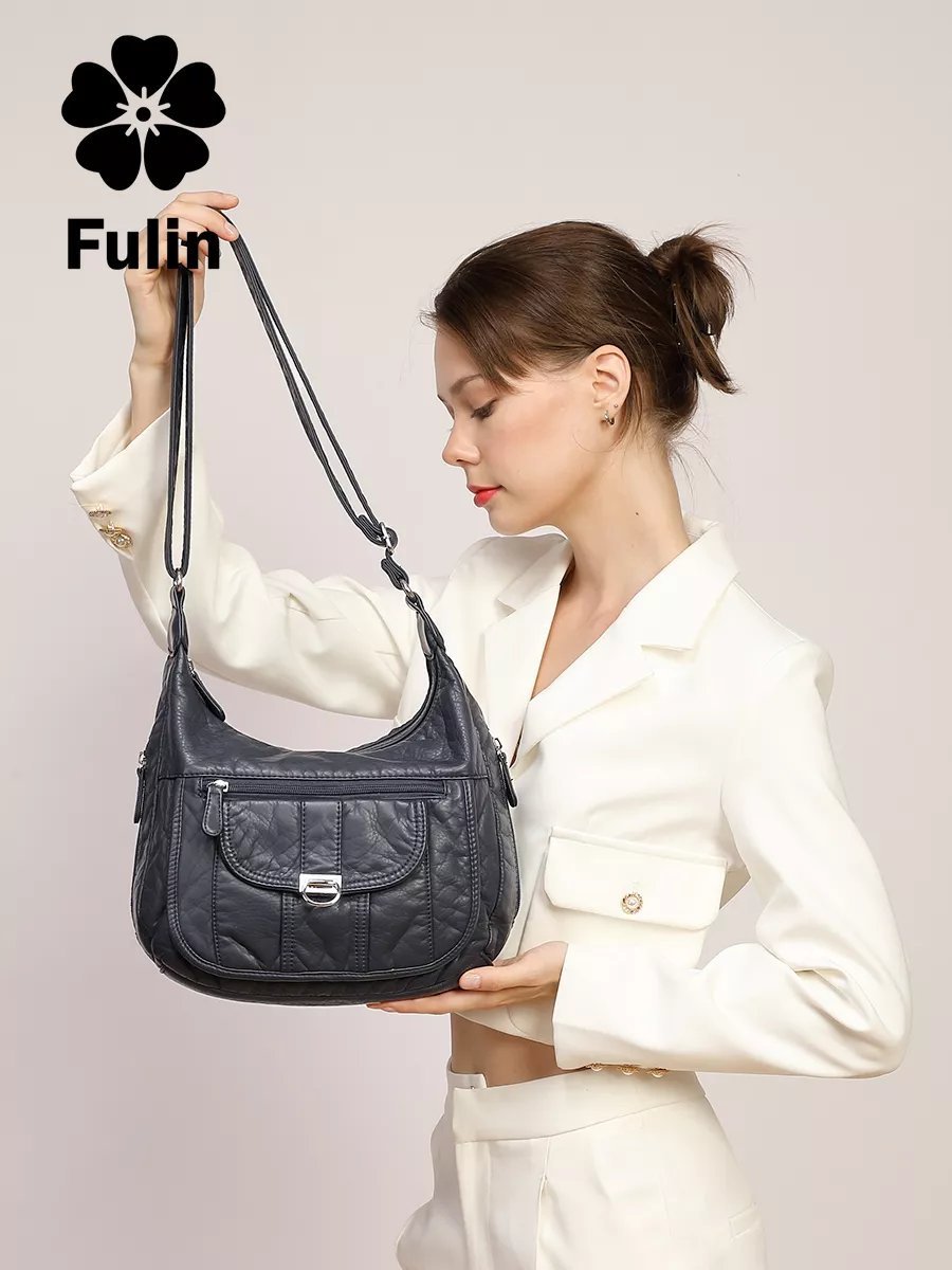 Мини-сумка FULIN экокожа синий купить,NaN
