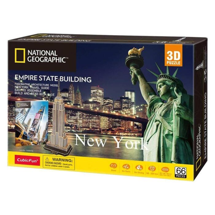 Пазлы CubicFun National Geographic Эмпайр Стэйт Билдинг 66 элементов купить,NaN