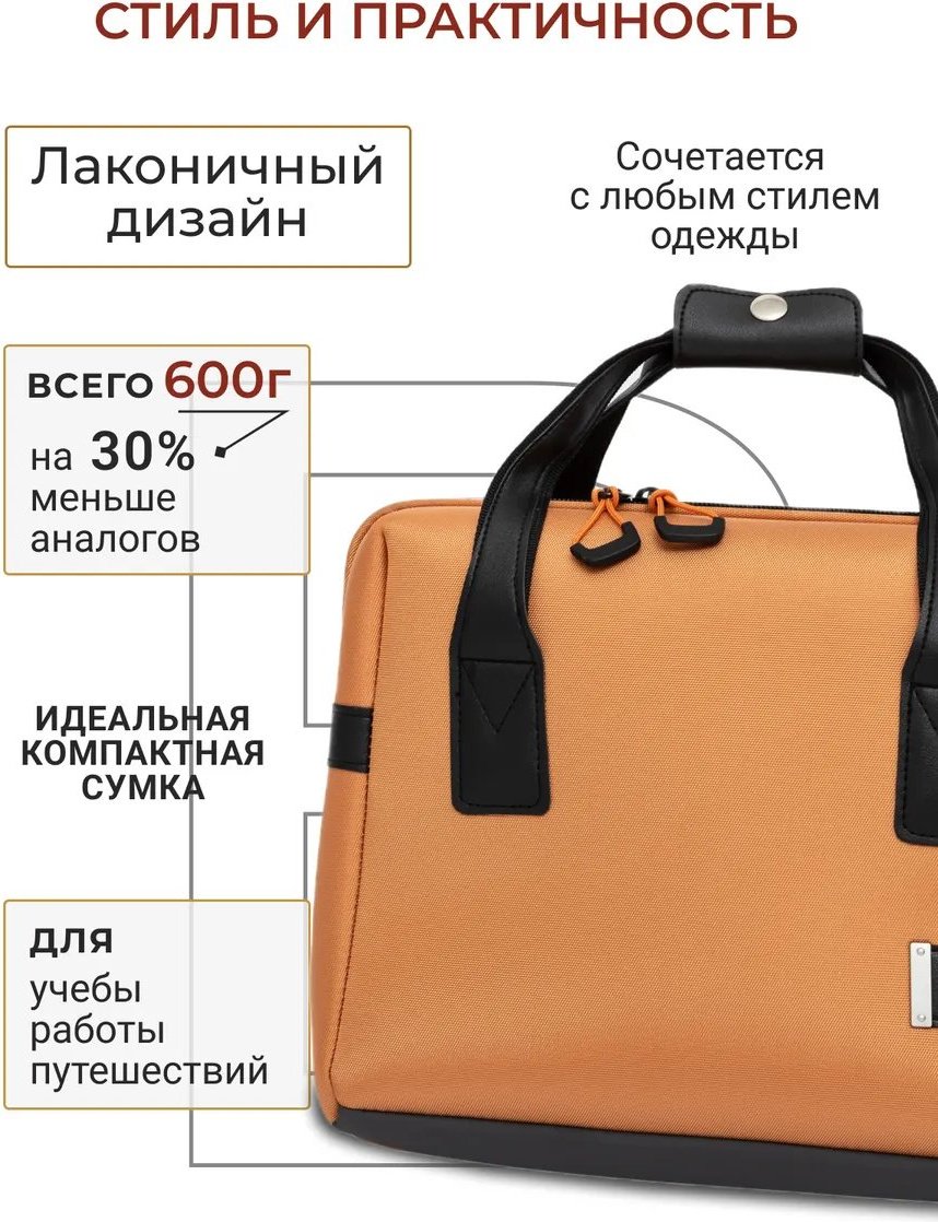 Мини-сумка BAUDET нейлон оранжевый купить,NaN