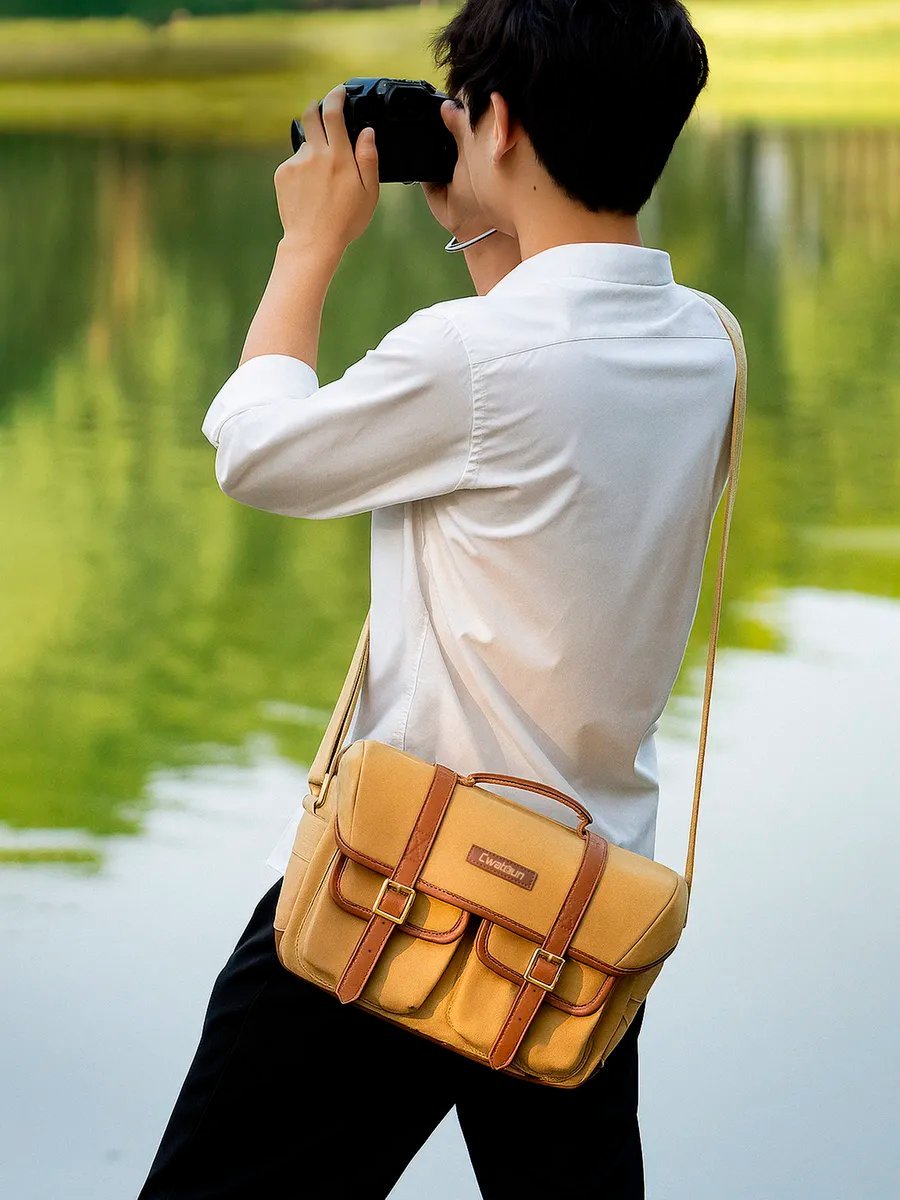 Мини-сумка CADEN BAGS текстиль коричневый купить,NaN