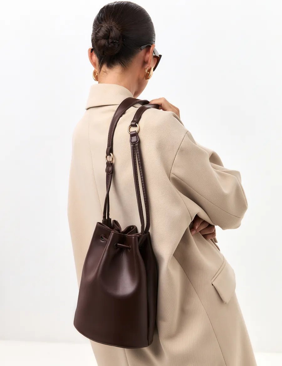 Сумка шоппер 2 BAGS BETTER экокожа коричневый купить,NaN