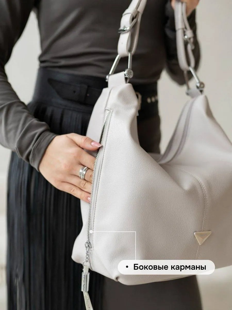 Сумка шоппер OLIHIIDEYA экокожа серый купить,NaN