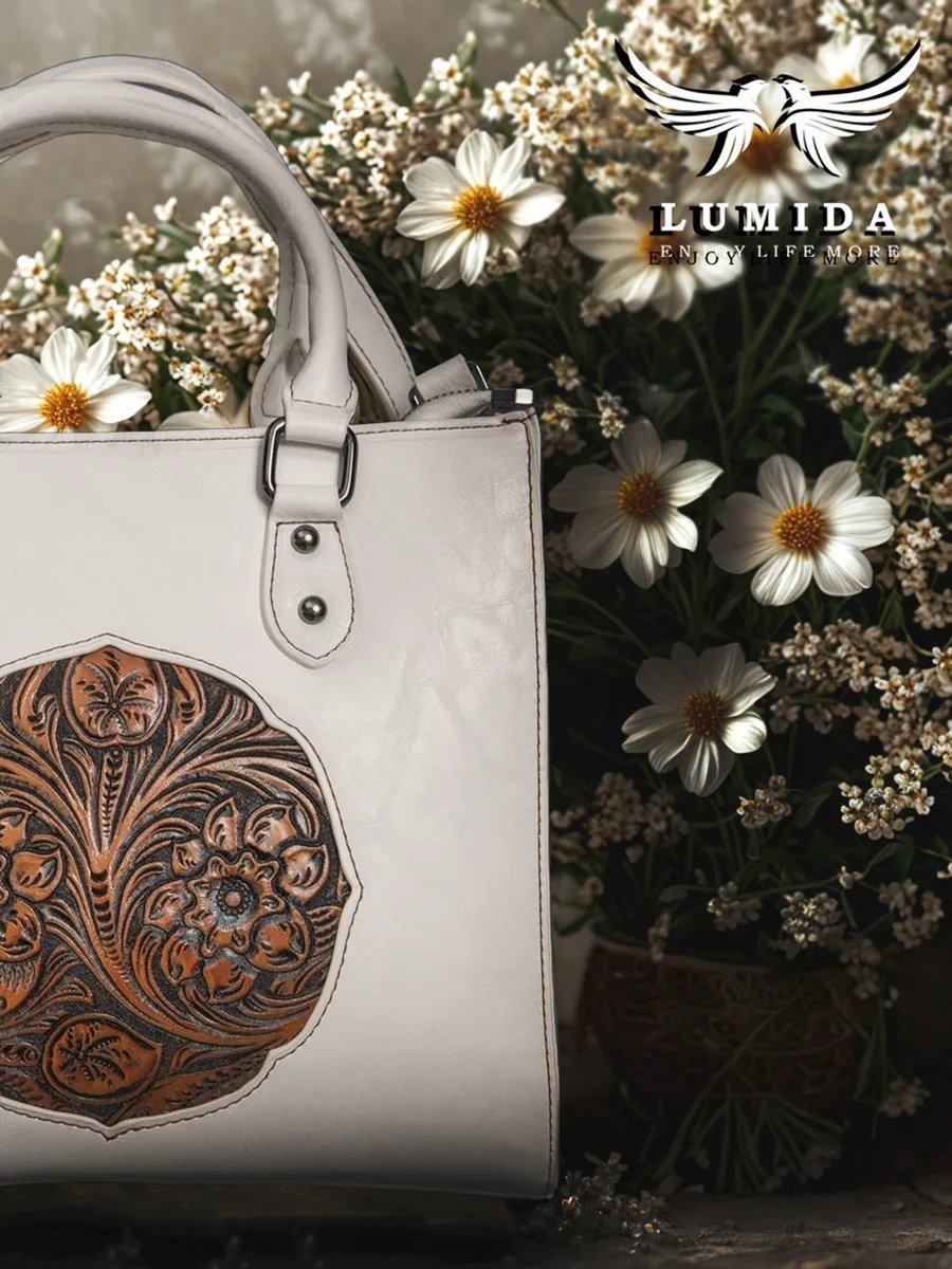 Мини-сумка Lumida натуральная кожа белый купить,NaN