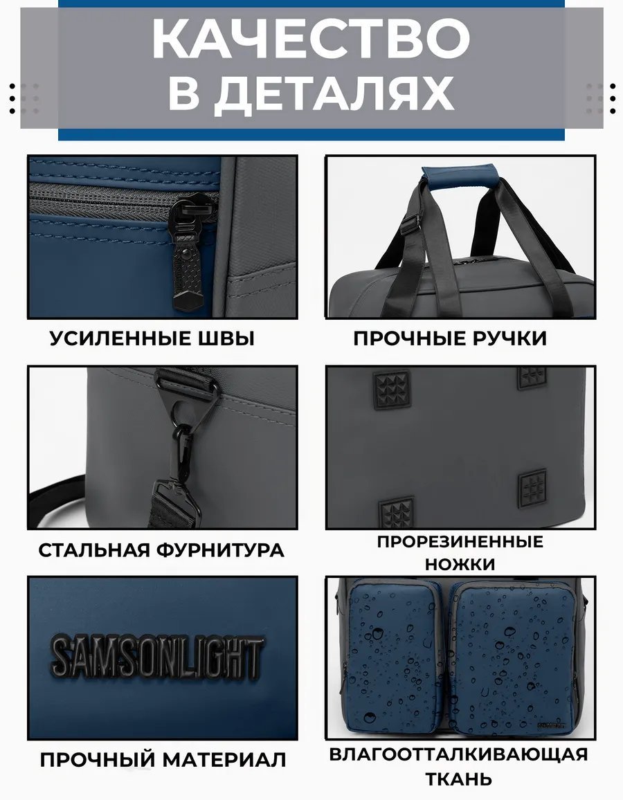 Мини-сумка SAMSONLIGHT полиэстер серый купить,20118