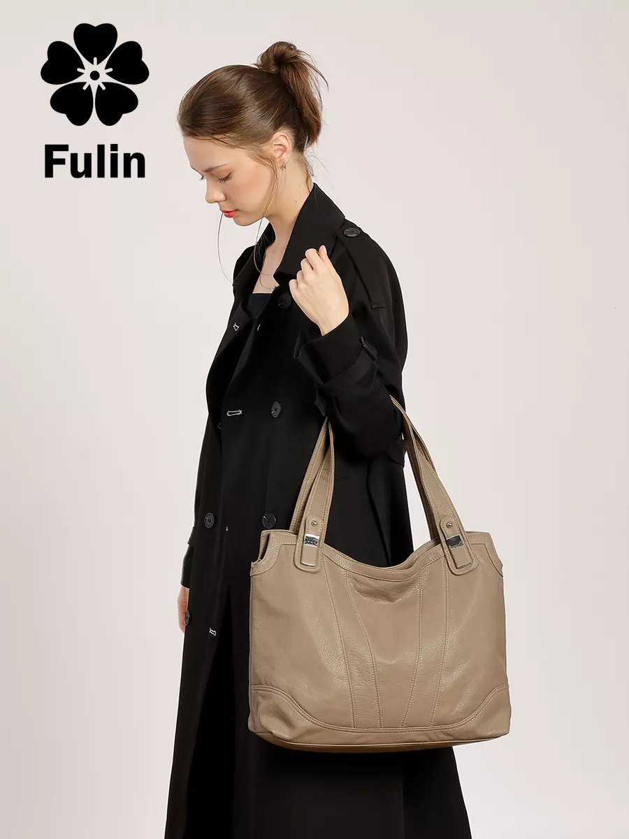 Сумка шоппер FULIN экокожа зеленый купить,NaN