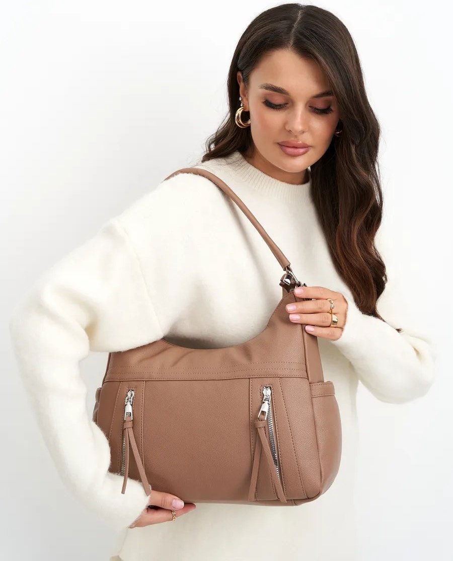 Сумка шоппер ICONIC BAGS экокожа бежевый купить,NaN